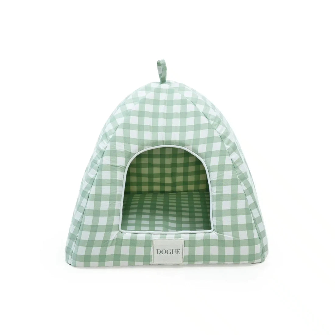 Gingham Green Cat Bed