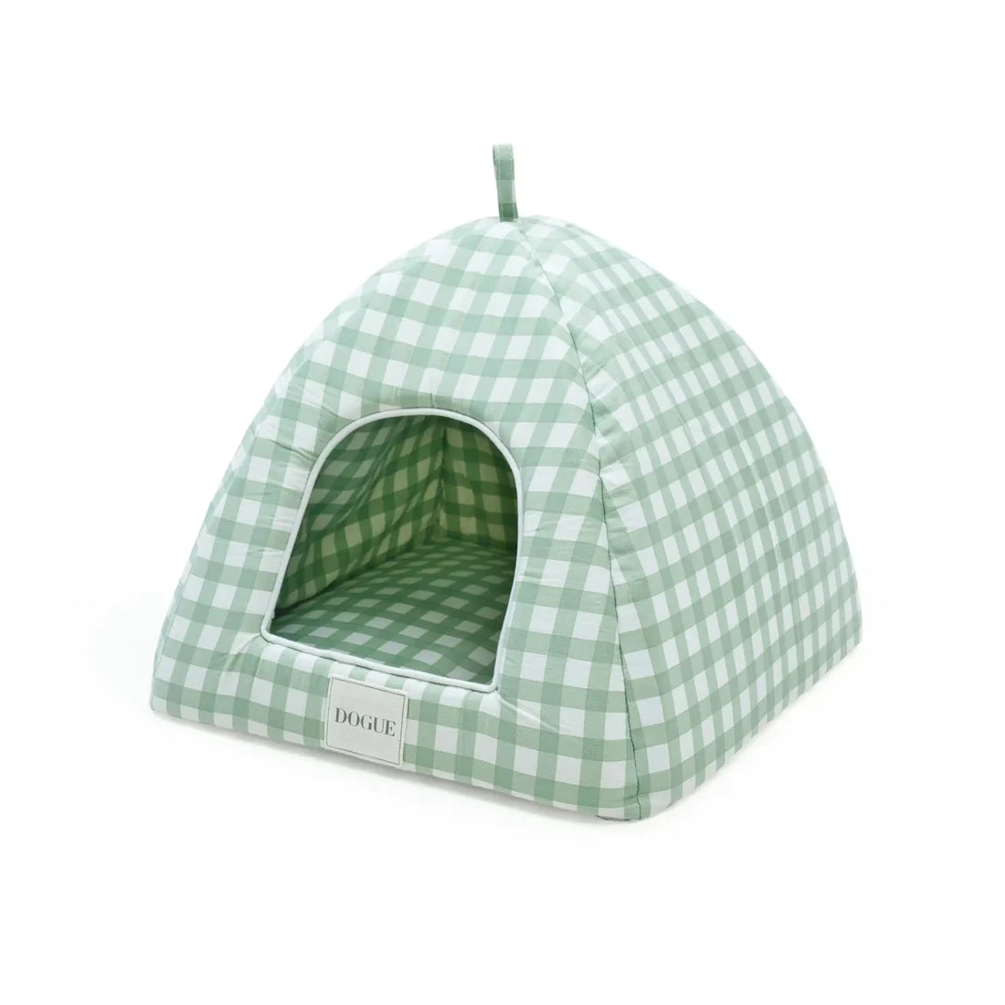 Gingham Green Cat Bed