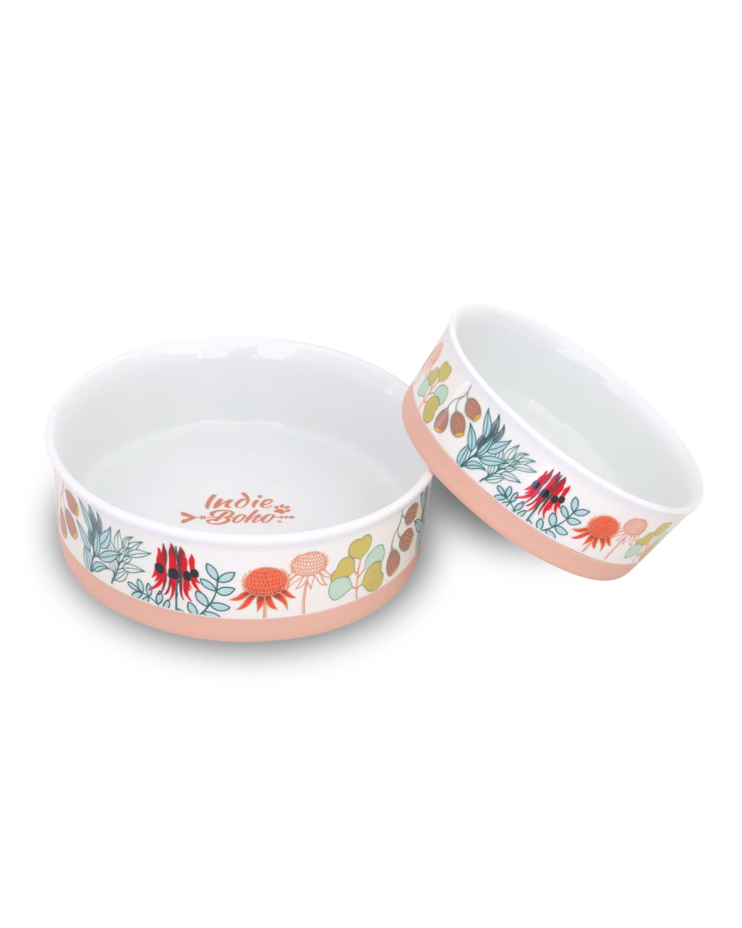 Native Flora - Ceramic Dog Bowls