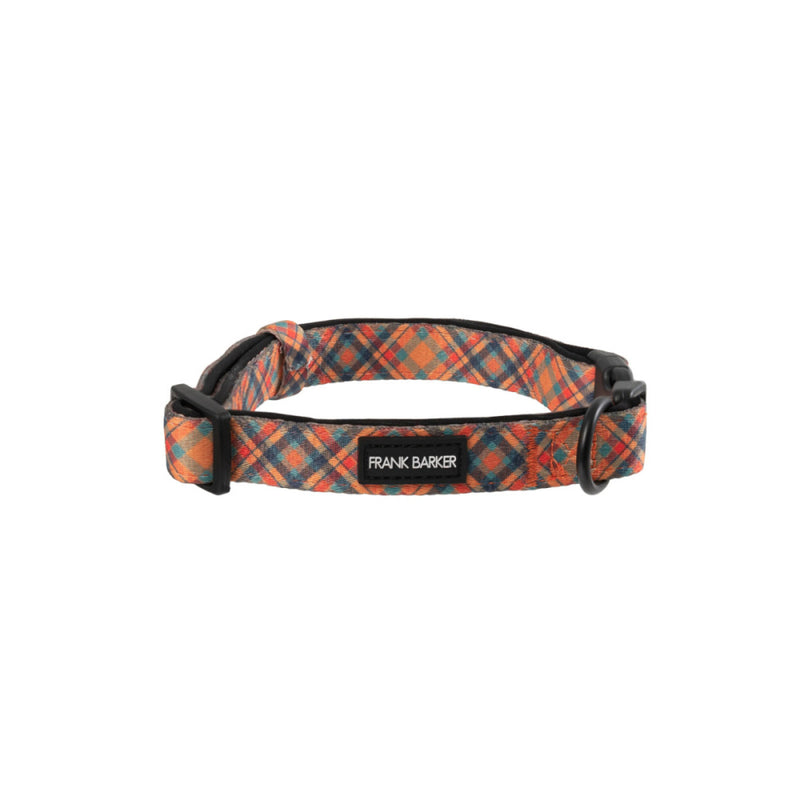 Frank Barker Orange Plaid Collar