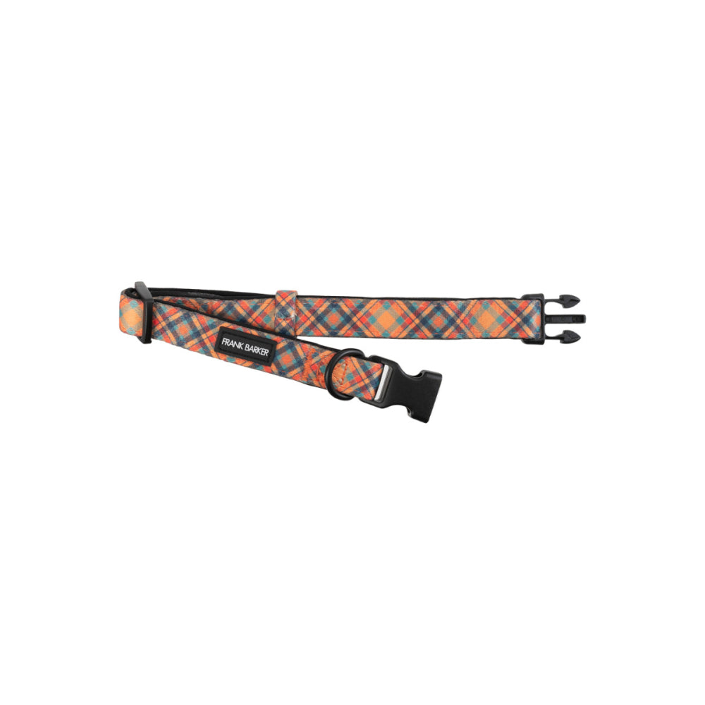 Frank Barker Orange Plaid Collar