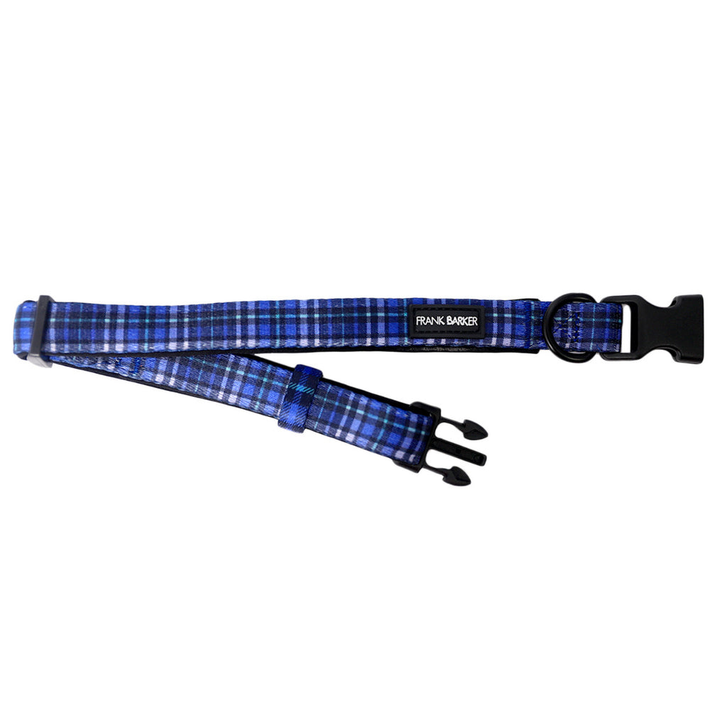 Frank Barker Blue Plaid Collar