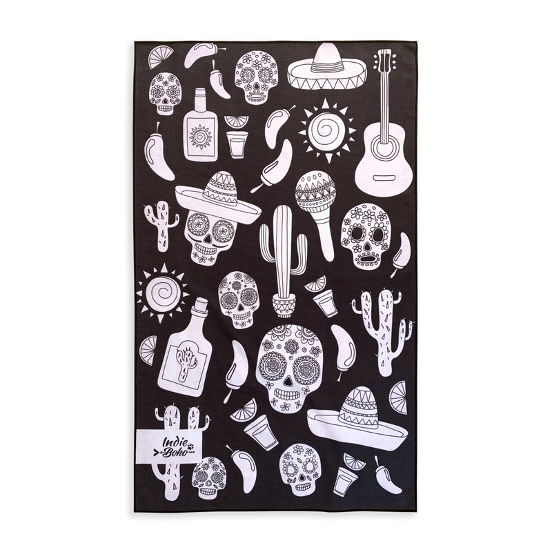 Mexican Skulls Travel Towel