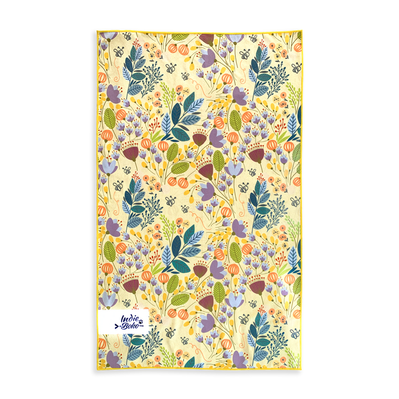 Blooming Bees Travel Towel
